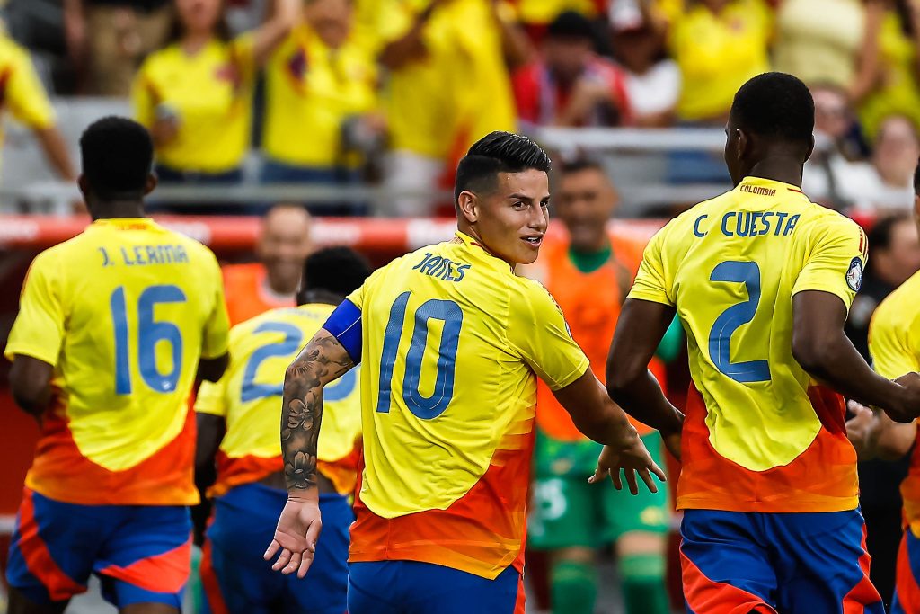 James Rodriguez con la Selección Colombia en la CONMEBOL Copa America ante Costa Rica. Foto: Imago.