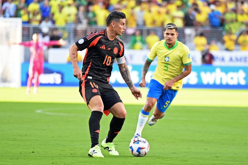 James Rodríguez con la Selección Colombia contra Brasil por la Copa América 2024. Foto: Imago.